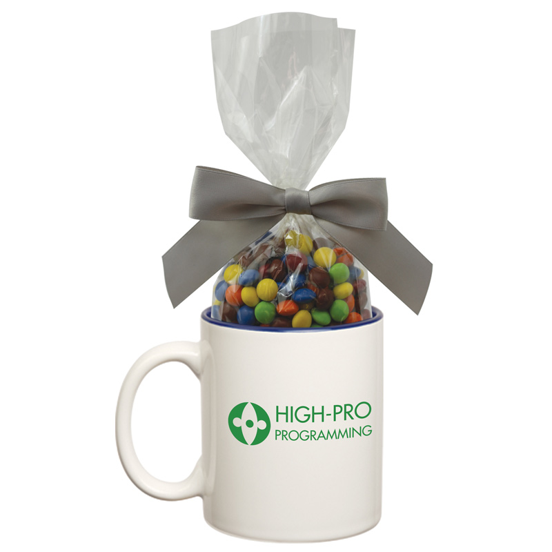 Ceramic Mug with Candy (Two Tone Colors and Cobalt Blue)