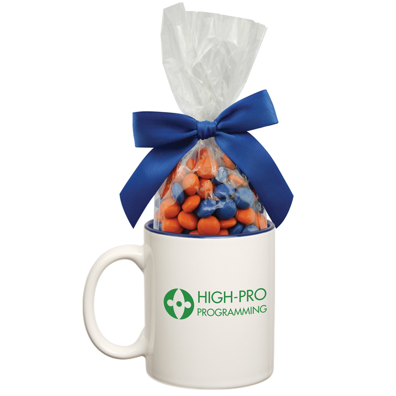 Ceramic Mug with Candy (Two Tone Colors and Cobalt Blue)