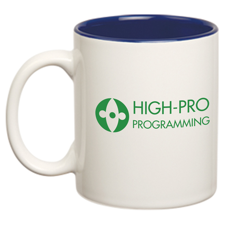 Ceramic Mug with Candy (Two Tone Colors and Cobalt Blue)