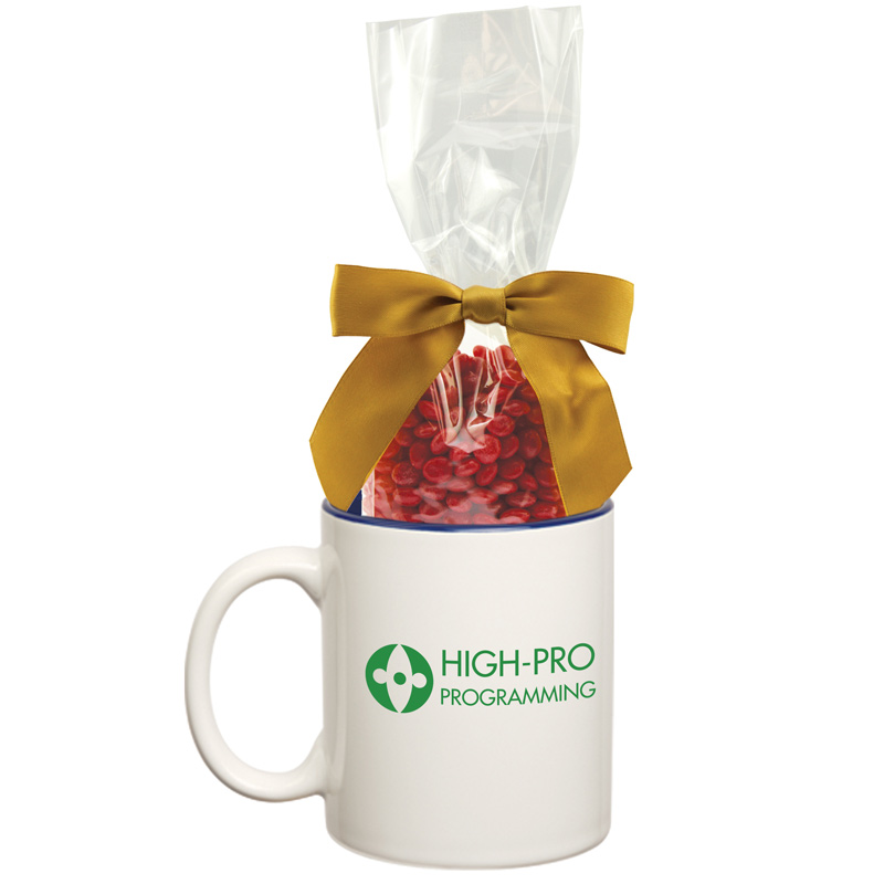 Ceramic Mug with Candy (Two Tone Colors and Cobalt Blue)