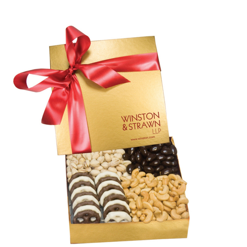 The Chairman Gift Box - CC Almonds, Cashews, Pistachios, Mini CC Pretzels