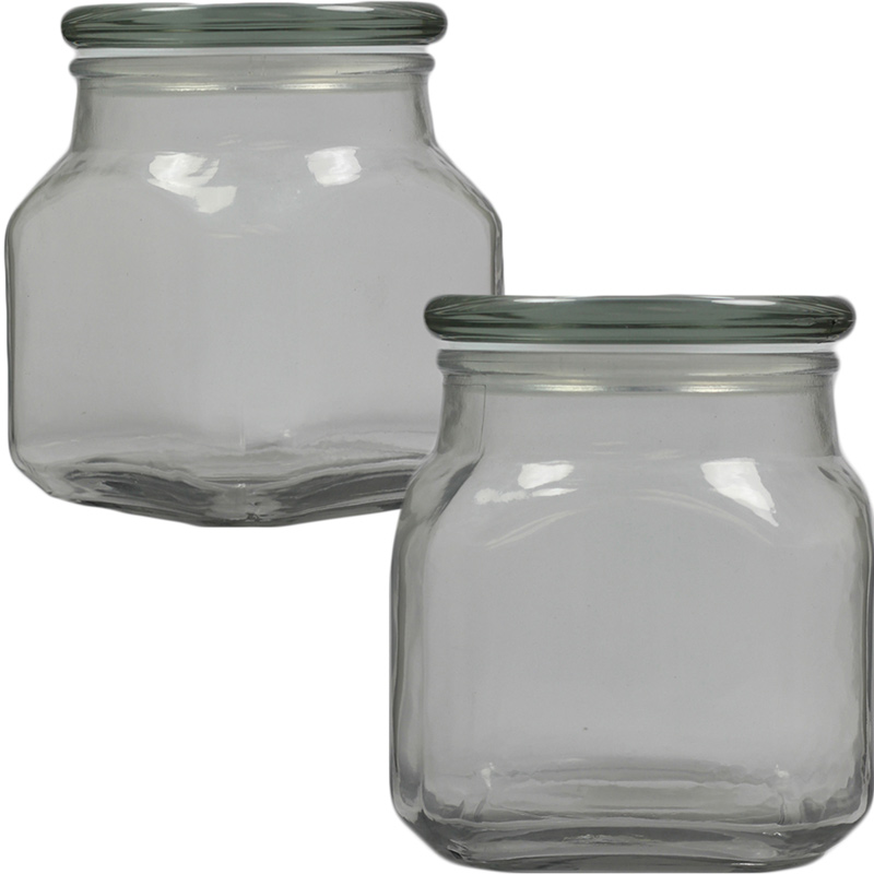 Large Square Apothecary Jar