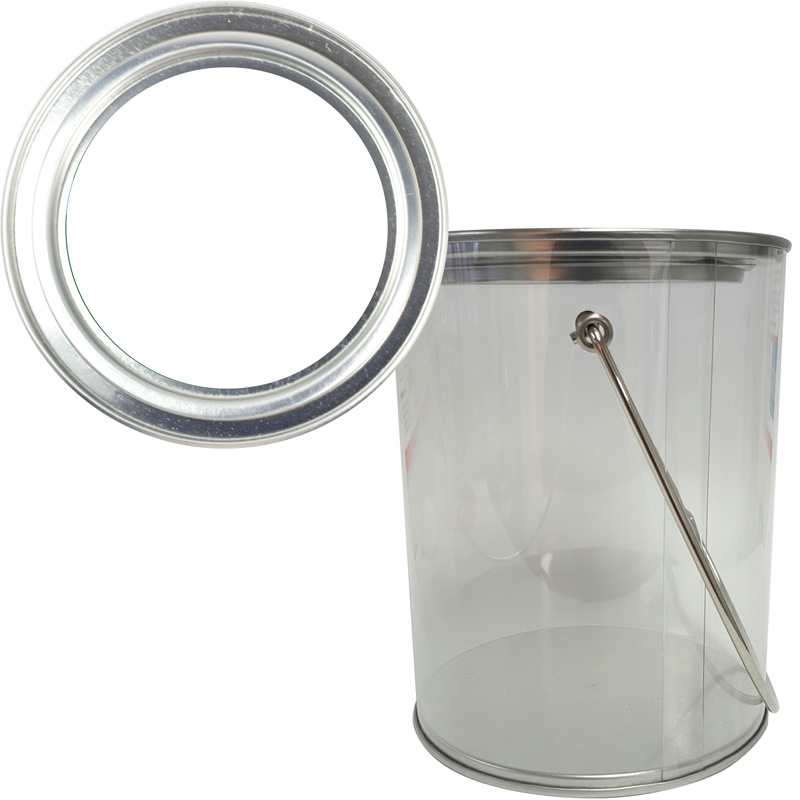 Clear Plastic Paint Can Pail