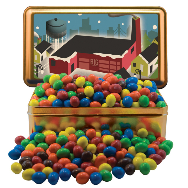 Large Rectangle Tin - Plain & Peanut M&M'S