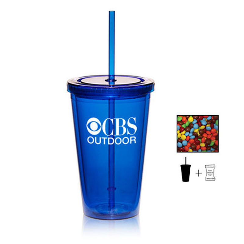 16 oz. Double Wall Tumbler With Candy